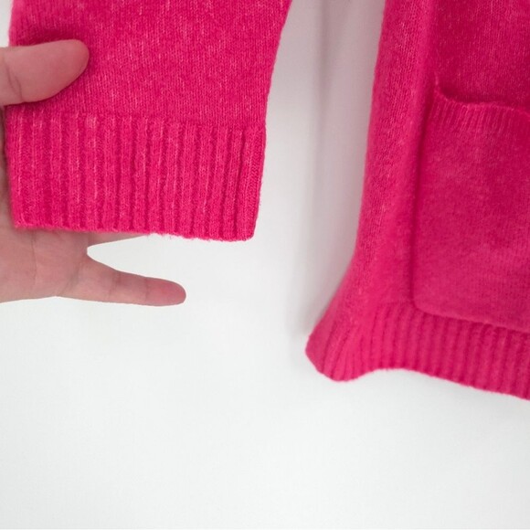 Talbots Jeweled Button Cardigan Pink Longline Office Church Cozy Barbie NWT - Picture 7 of 16